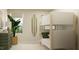 A well-decorated room featuring a bunk bed, decor and a dresser beside a window at 4020 Shadbush St, Raleigh, NC 27616