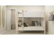 bedroom featuring a bunk bed, with a neutral color scheme and stylish decor at 4020 Shadbush St, Raleigh, NC 27616