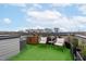 Relaxing rooftop deck with synthetic grass, lounge chairs, and a grilling area, ideal for outdoor enjoyment at 5 Seawell Ave # 106, Raleigh, NC 27601