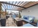 Stylish rooftop deck with comfortable seating, modern planters, and a sleek outdoor fire table at 5 Seawell Ave # 106, Raleigh, NC 27601