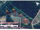 Aerial view showcasing land lots with acreage dimensions and street access at 5 Sweet Sister Way, Youngsville, NC 27596