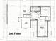 Architectural drawing showing second floor layout including bedrooms, flex space, and game room at 5 Sweet Sister Way, Youngsville, NC 27596