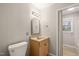 Inviting bathroom featuring a vanity, toilet, and shower at 5815 Windham Dr, Raleigh, NC 27609