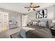 Relaxing bedroom featuring neutral colors, closet, and ensuite bathroom access at 5815 Windham Dr, Raleigh, NC 27609