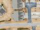 The aerial view showcases the property layout with roofs, driveways, and landscaping visible from above at 63 Radcliffe Ct, Clayton, NC 27527