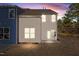 Back of house displaying siding, windows, door, and foundation ready for landscaping at 801 Pryor St # 48, Mebane, NC 27302