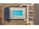 Birds eye view of a neighborhood pool and parking lot at 807 Pryor St # 45, Mebane, NC 27302