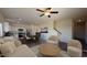 Inviting open-concept living space with modern decor, dining area, and a well-equipped kitchen at 1161 Centerview Drive, Nashville, NC 27856