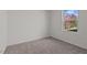 A carpeted bedroom featuring a window with vibrant autumn foliage and natural light at 1175 Centerview Dr, Nashville, NC 27856