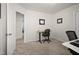 Bedroom with neutral walls and carpet at 1401 Wrenn Rd, Durham, NC 27703