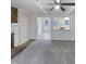 Open living area featuring a brick fireplace at 205 Dwelling Pl, Knightdale, NC 27545