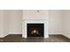 Close up on fireplace featuring modern black trim and white mantle at 261 Umstead St, Sanford, NC 27330