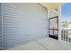 Covered patio with gray vinyl siding, concrete slab, and view at 273 Marvel Dr # 139, Rolesville, NC 27571
