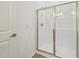 Shower featuring white subway tile and glass doors at 273 Marvel Dr # 139, Rolesville, NC 27571