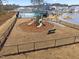 Playground and pool are in view in this community, both great amenities in the neighborhood at 3413 Dragonfly River Ct, Raleigh, NC 27604