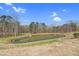 A large pond surrounded by trees at 3413 Dragonfly River Ct, Raleigh, NC 27604