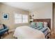 Cozy bedroom with a queen size bed, bright window, and a comfortable chair at 402 Westwood Dr, Chapel Hill, NC 27516