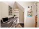 Functional home office space with a built-in desk, ample lighting, and stylish decor at 402 Westwood Dr, Chapel Hill, NC 27516