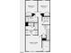 Upstairs floor plan showing the owner's suite with bath, plus two bedrooms, laundry, and bath 2 at 414 Carpels Dr, Wendell, NC 27591