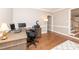 Home office featuring hardwood floors and neutral colors at 415 King George Loop, Cary, NC 27511