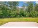 Fenced backyard with lush green lawn and mature trees at 511 Valentine Ct, Graham, NC 27253