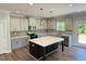 Gourmet kitchen features a large island, stainless appliances, and designer backsplash at 511 Valentine Ct, Graham, NC 27253