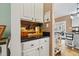 Close-up of the kitchen featuring cabinets, countertop space, and modern organization features at 512 Tryst Ln, Wake Forest, NC 27587