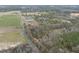 Beautiful aerial shot of countryside with a home among verdant forests and cultivated fields, showcasing serene rural living at 582 Ebenezer Church Rd, Coats, NC 27521