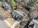 Aerial view of the property showcasing the backyard,roof, landscaping, and neighborhood at 104 Glenmore Rd, Cary, NC 27519