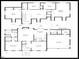 Detailed floor plan showcasing the layout of the home's bedrooms, kitchen, and living spaces at 104 Glenmore Rd, Cary, NC 27519