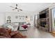 Well-lit living room with fireplace and comfortable seating, ideal for Gathering and entertainment at 190 Hickory Run Ln, Franklinton, NC 27525