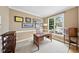 Cozy office with a wood desk, neutral walls, and a large window that brings in natural light at 200 Parkbranch Ln, Cary, NC 27519