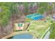 The tennis courts are located within the neighborhood at 200 Parkbranch Ln, Cary, NC 27519
