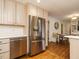 Eat-in kitchen area features stainless steel appliances and an attached dining nook at 2001 Manuel St, Raleigh, NC 27612