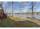 Spacious backyard of lake house at 220 Choctaw Dr, Louisburg, NC 27549
