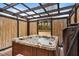 A private oasis with a built-in bamboo hot tub perfect for entertaining at 3112 Gold Dust Ln, Willow Springs, NC 27592