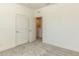 Bedroom featuring neutral walls, carpet, and double door closet at 3354 Brunot St, New Hill, NC 27562