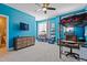 Bright bedroom featuring a bunk bed, dresser, and ample natural light at 4913 Sunset Stream Dr, Fuquay Varina, NC 27526