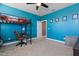 Stylish bedroom with a bunk bed and a desk, ideal for a room at 4913 Sunset Stream Dr, Fuquay Varina, NC 27526