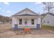 Charming home featuring a covered front porch, white siding, and a well-maintained yard at 516 Craven Road, Durham, NC 27704