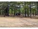 A colorful, wooded playground provides outdoor fun and activity for children in a beautiful wooded setting at 664 The Parks Dr, Pittsboro, NC 27312