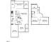 A detailed floor plan showing the layout of the rooms, including the kitchen, bedrooms, and living areas at 8412 Lunar Stone Pl, Raleigh, NC 27613