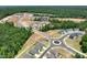 New homes viewed from above, showcasing a modern community layout amid natural landscape at 116 Pisgah St, Sanford, NC 27330