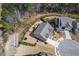 Aerial view of a well-maintained yard and landscaping of the property at 126 Filigree Way, Durham, NC 27713