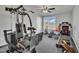 Fully equipped home gym with exercise machines and rubber flooring at 130 Hardy Rd, Wendell, NC 27591