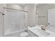 Standard bathroom with shower-tub combo and simple vanity at 1776 Golden Honey Dr, Wake Forest, NC 27587