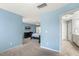 View of the hallway leading to the main bedroom and en-suite bathroom at 244 W Copenhaver Dr, Clayton, NC 27527