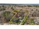 Aerial view of a large property surrounded by woods and conveniently enclosed by property lines at 3741 Manly Farm Rd, Wake Forest, NC 27587