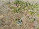 Stunning aerial view of a house nestled among trees with a long driveway at 405 Lookout Pt, Rougemont, NC 27572