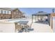 Relaxing community pool with outdoor dining tables and a covered gazebo at 5006 Tura St, Raleigh, NC 27610